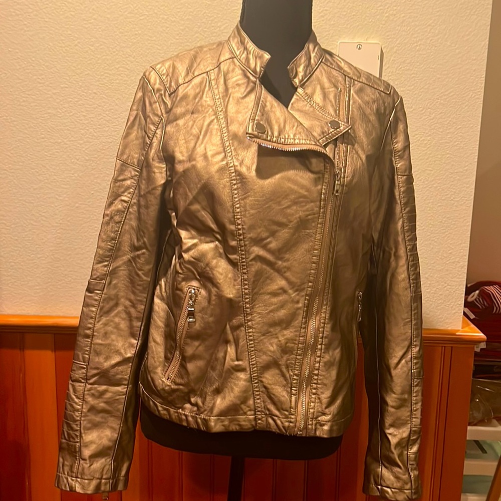 Molly bracken Metallic bomber jacket